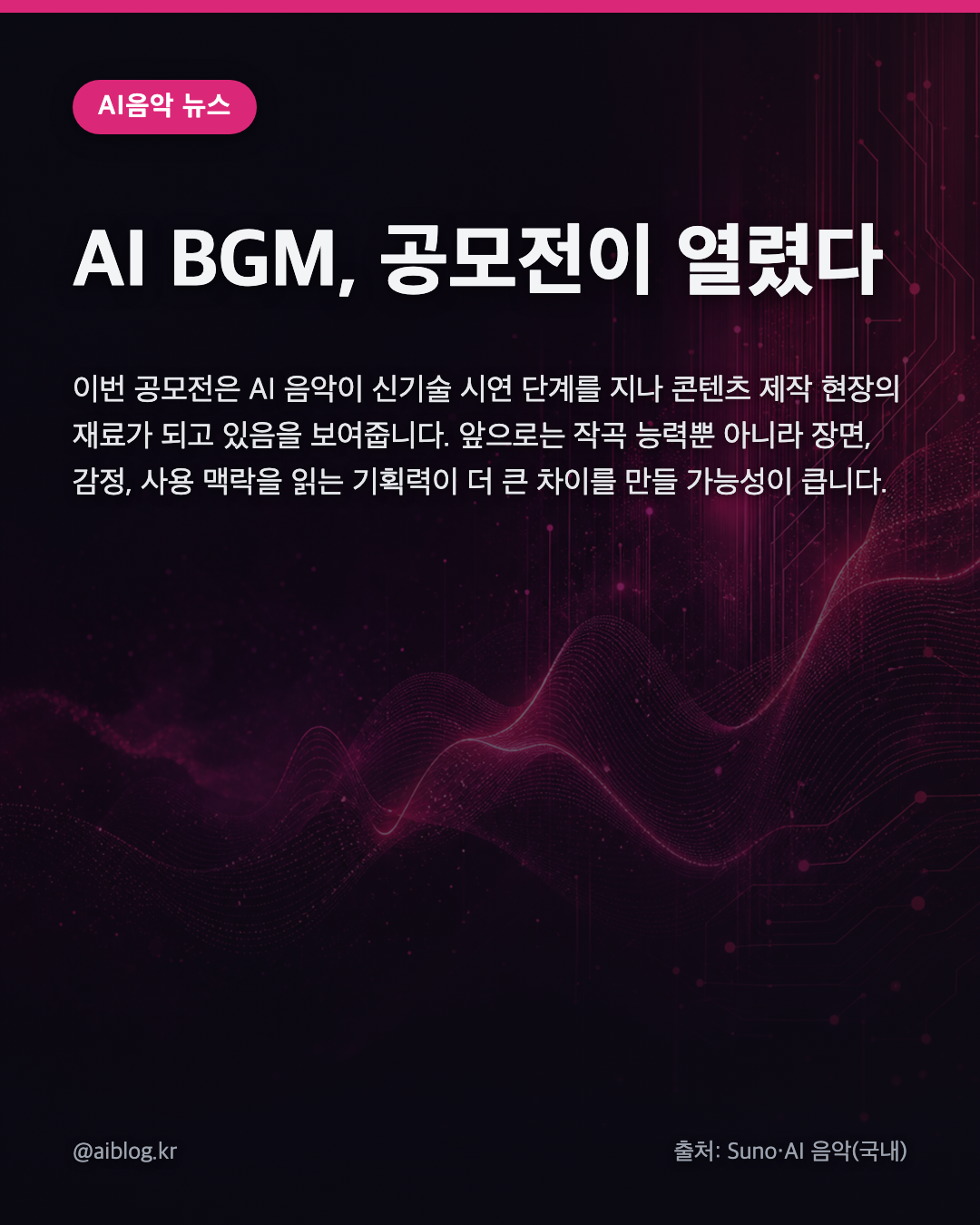 AI BGM, 공모전이 열렸다